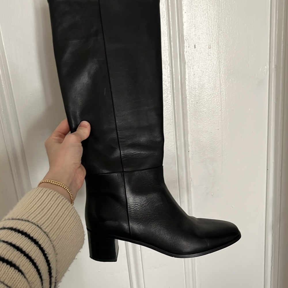 Madewell heeled leather knee high boots